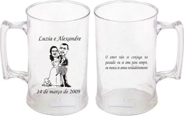 Canecas de chopp em acrílico 350 ml e 450 ml